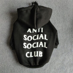 anti social social club dog hoodie