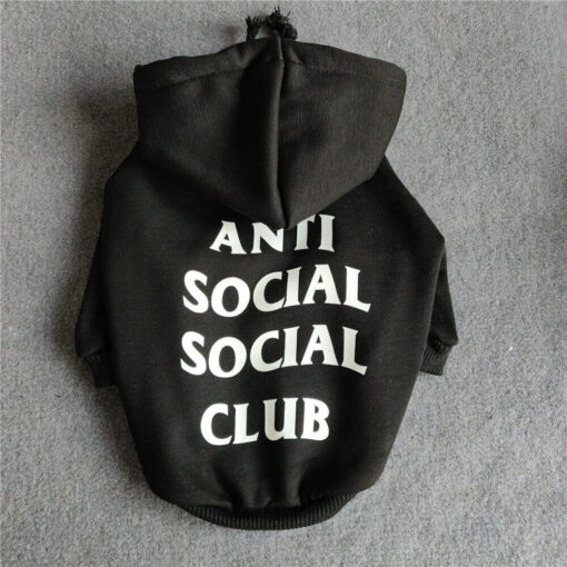anti social social club dog hoodie