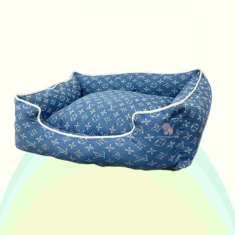 Louis Vuitton leather Dog bed, Luxury lv Dog Sofas for Large Small Puppy,  2023